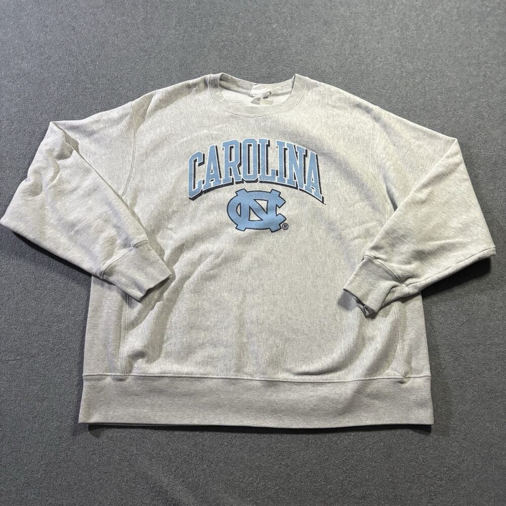 Vintage Champion Reverse Weave North Carolina Tar Heels Sweatshirt XL Gray UNC